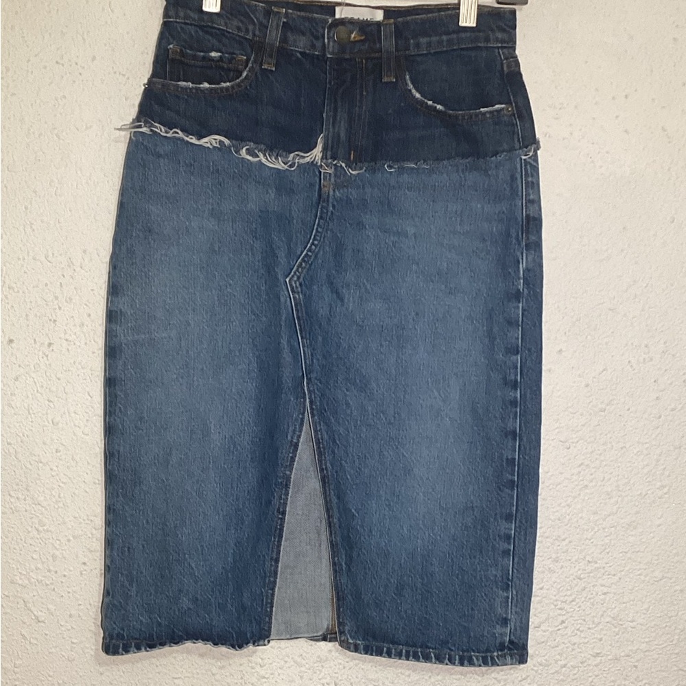 Frame Reconstructed women’s two tone denim skirt size 23